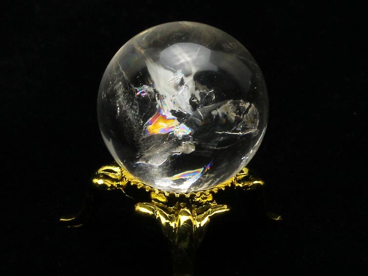 楽天市場】水晶 丸玉 アイリスクォーツ スフィア 虹入り 好きな商品が