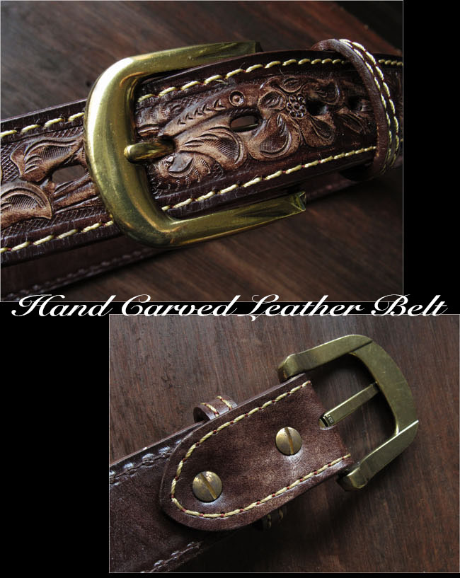 楽天市場】カービングベルト 本革 レザー ハンドメイド 手彫り