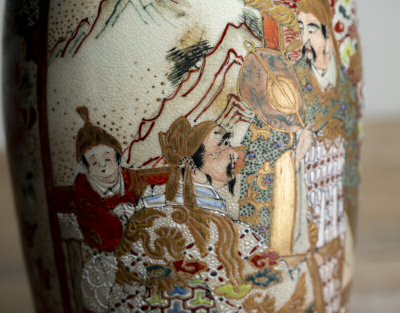 楽天市場】骨董○白薩摩金襴手人物文瓶○薩摩焼 | 明治時代-19世紀頃