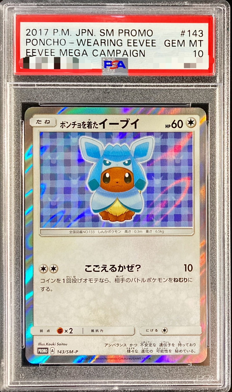 状態難/PSA10鑑定済〕ポンチョを着たイーブイ(GC)【P】{143/SM-P}