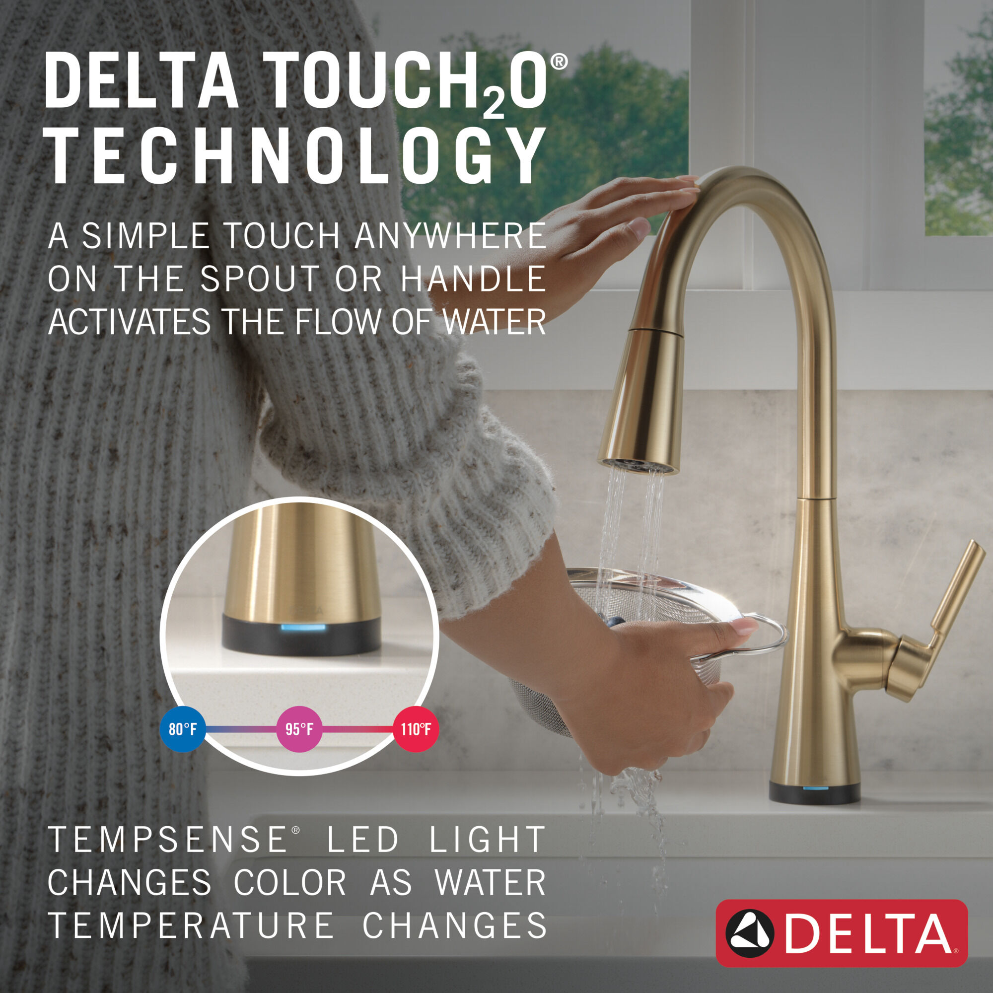 Single Handle Pull-Down Kitchen Faucet with Touch2O® and