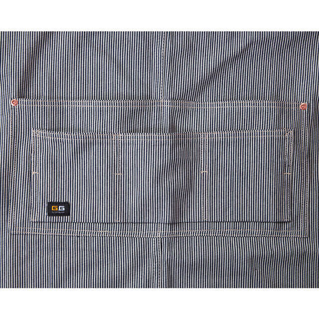 デニムストライプエプロン（首掛け）[SOWA 10121]｜オリジナルプリント