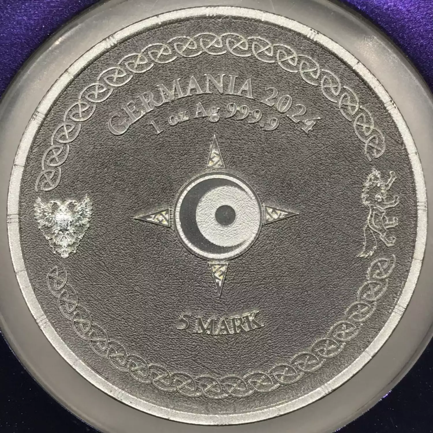 2024 1 oz Silver NGC MS-70 Germania Gilt Ragnarok Hati 5 Mark