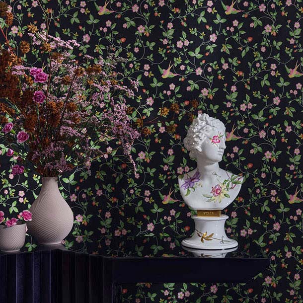 輸入壁紙 WWT30573 [ワイルドストロベリー] シンコール 壁紙 wallpro