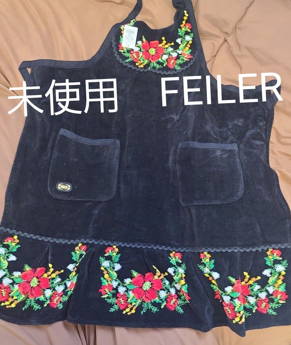 未使用 FEILER フェイラー エプロン 花柄 シェニール織り｜Yahoo