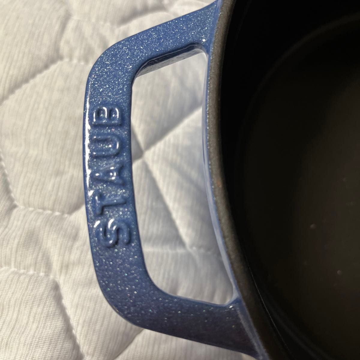 ストウブ STAUB ココット ラウンド24 ルミナスブルー キラキラ ラメ