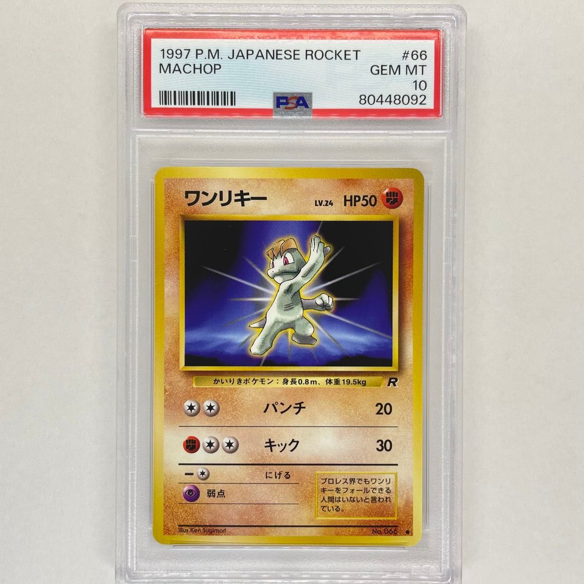 PSA10 ワンリキー初版 旧裏 NO RARITY ポケモン