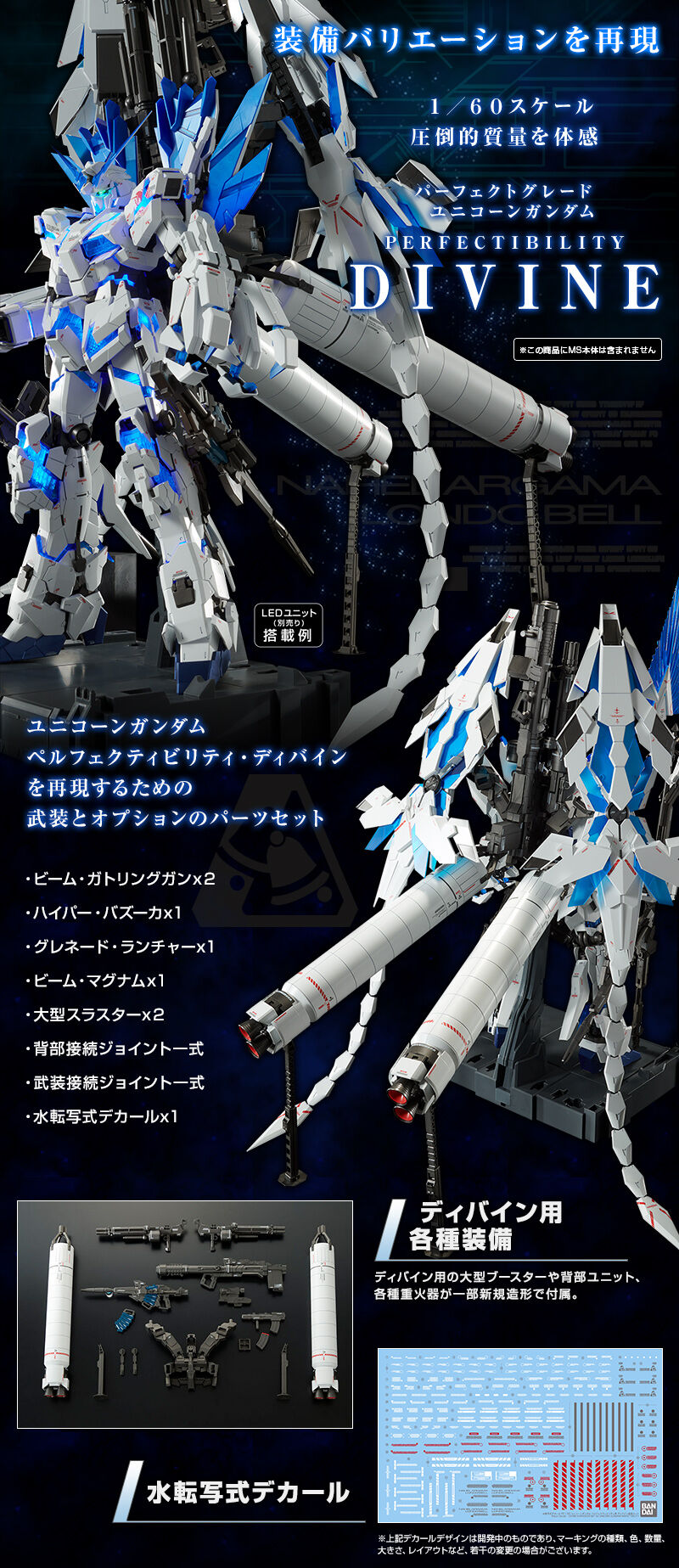 PG 1/60 Divine Expansion Set for Unicorn Gundam Perfectibility