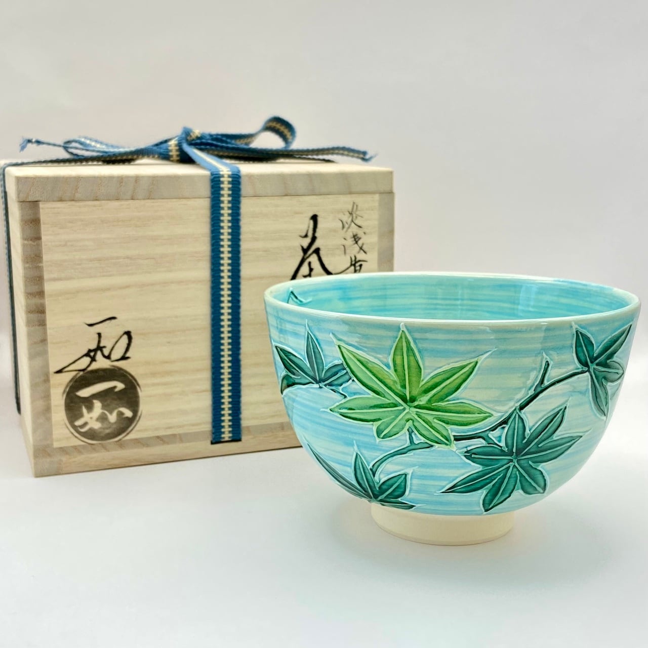 新品】茶碗 淡浅黄交趾 楓 山本一如 共箱入 | 錦玉堂オンラインショップ