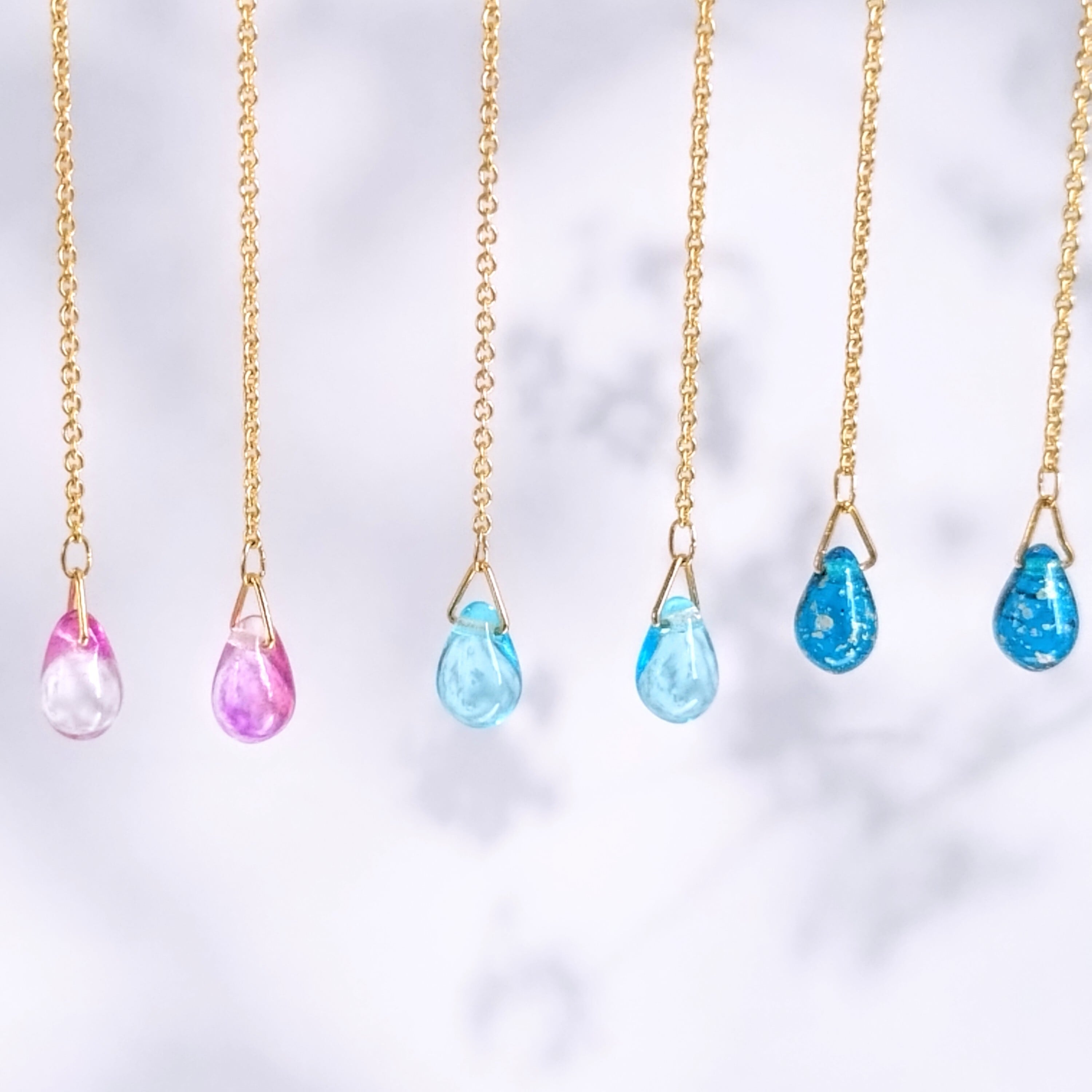 音色の雫チェコガラスイヤリング・ピアス | ひらり姫ジュエリー