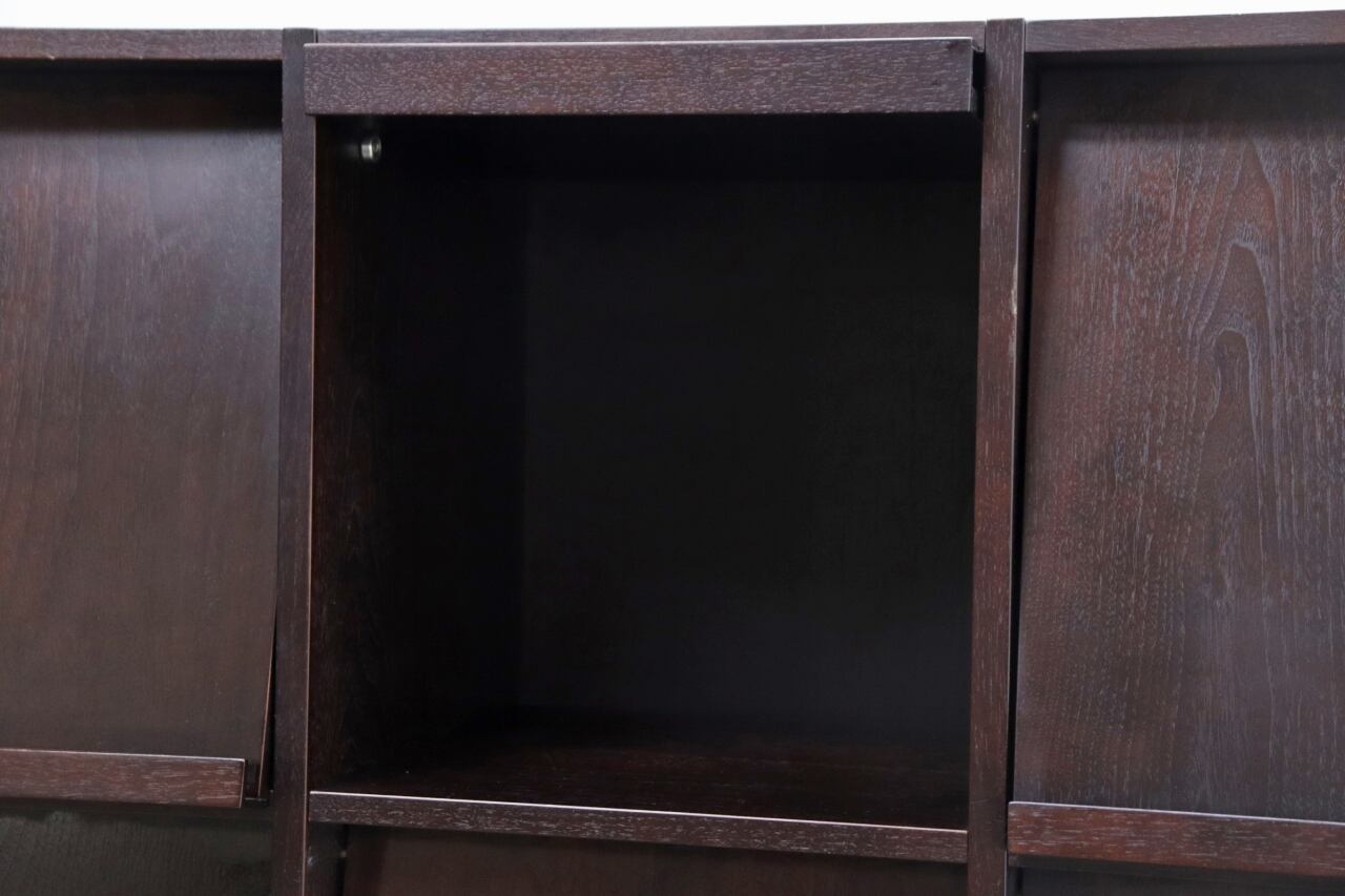 商談中 タモ材 フラップ キャビネット マガジン レコードラック サイド