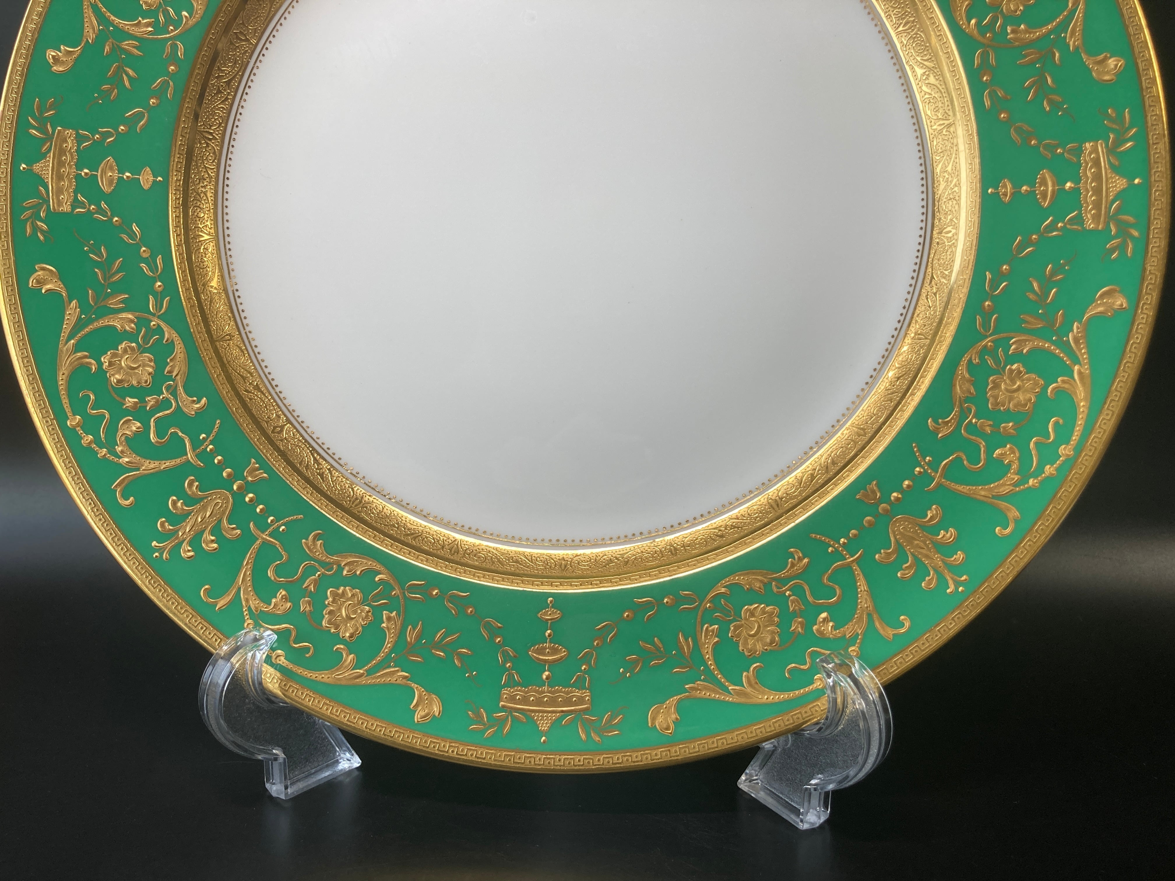 ミントン 金盛 極厚 24金 エメラルド グリーン ゴールド ディナー