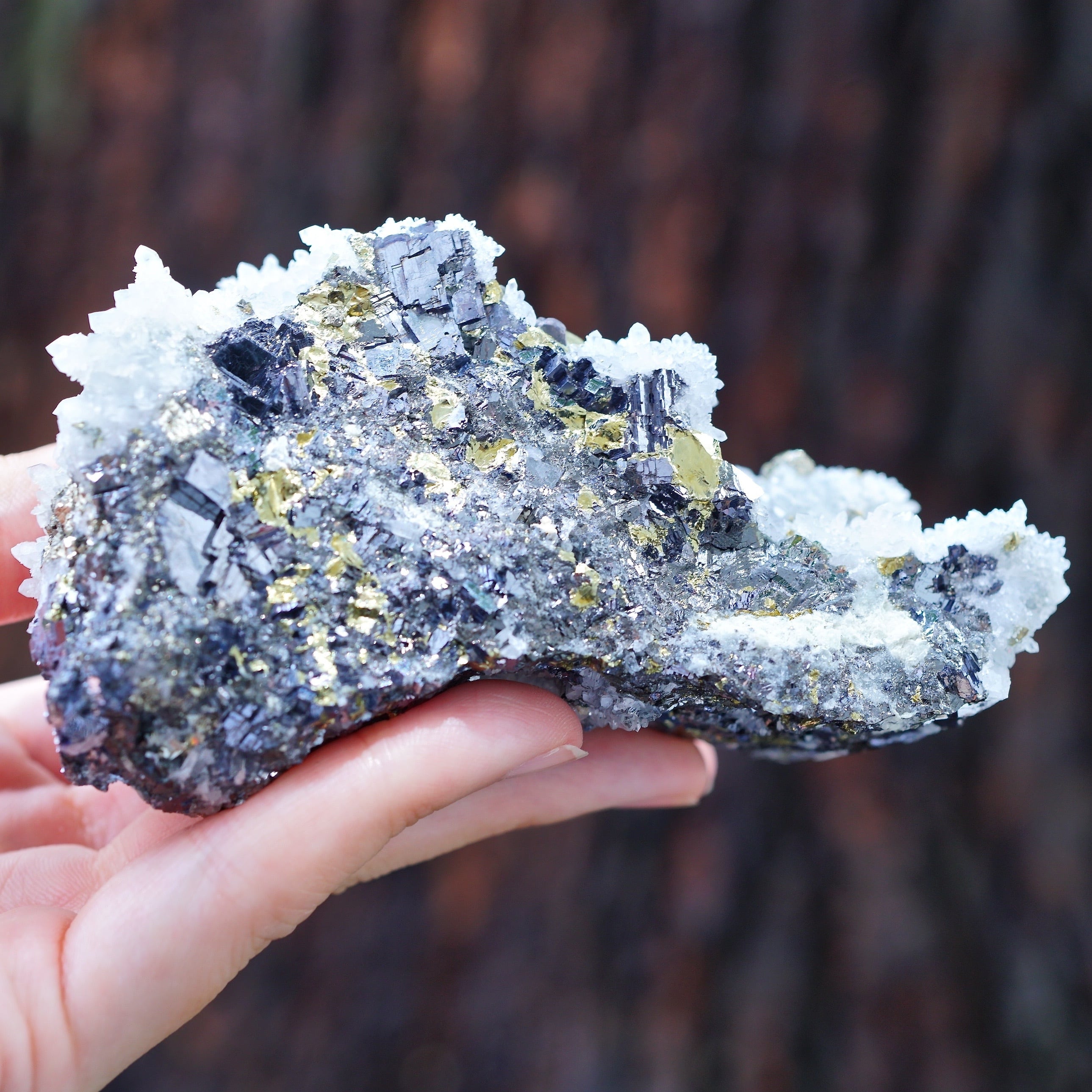 スファレライト+パイライト+クォーツ 原石 | Vegetto（天然石