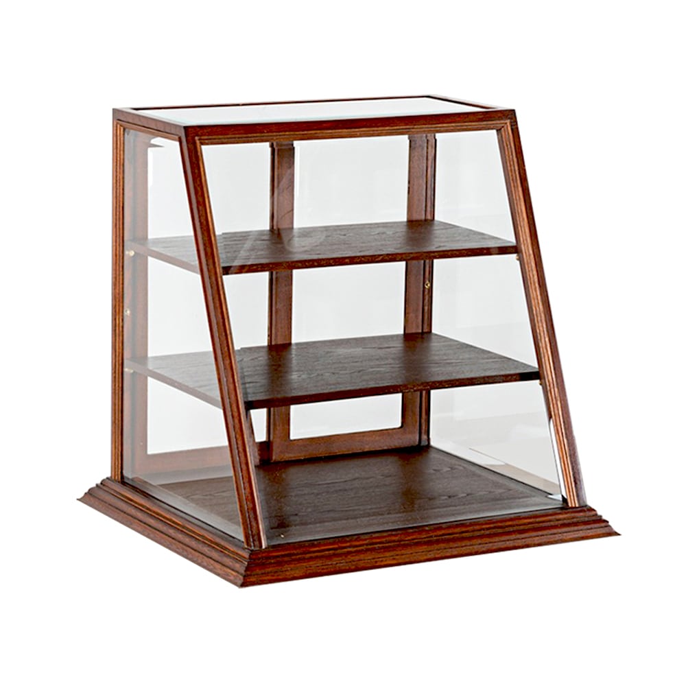 ガラス ショーケース 陳列棚 レトロ 木製 ナチュラル 北欧 カフェ お