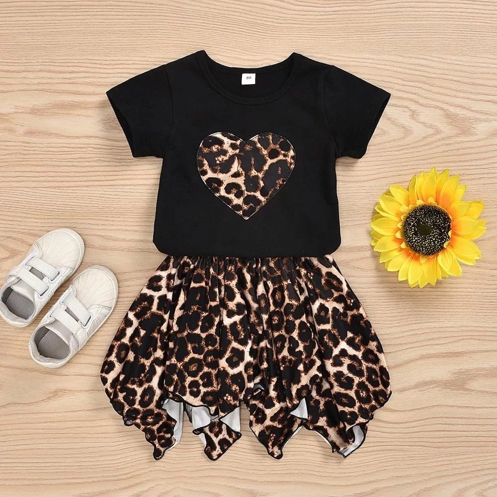 即納】レオパード ヒョウ柄☆Tシャツ＆スカートセットアップ☆ | Hapilya