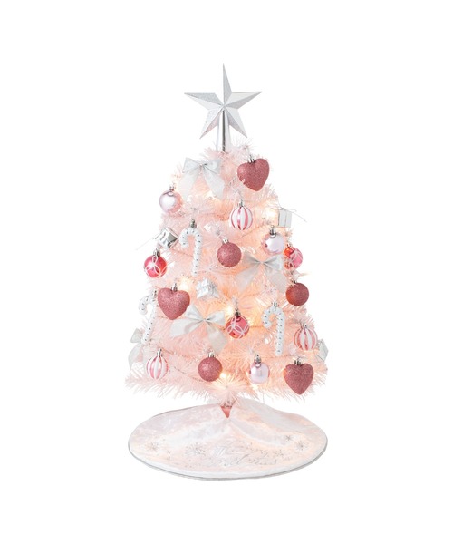 クリスマスツリー スターターセット 60cm ピンク（インテリア雑貨