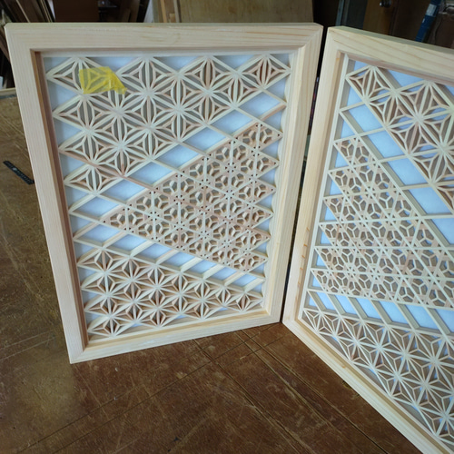 組子細工 衝立 伝統工芸品 その他インテリア雑貨 龍吉 通販 16676192