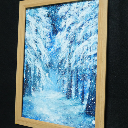 油絵 絵画 【森の冬】 絵画 HR 通販 16987848｜Creema(クリーマ