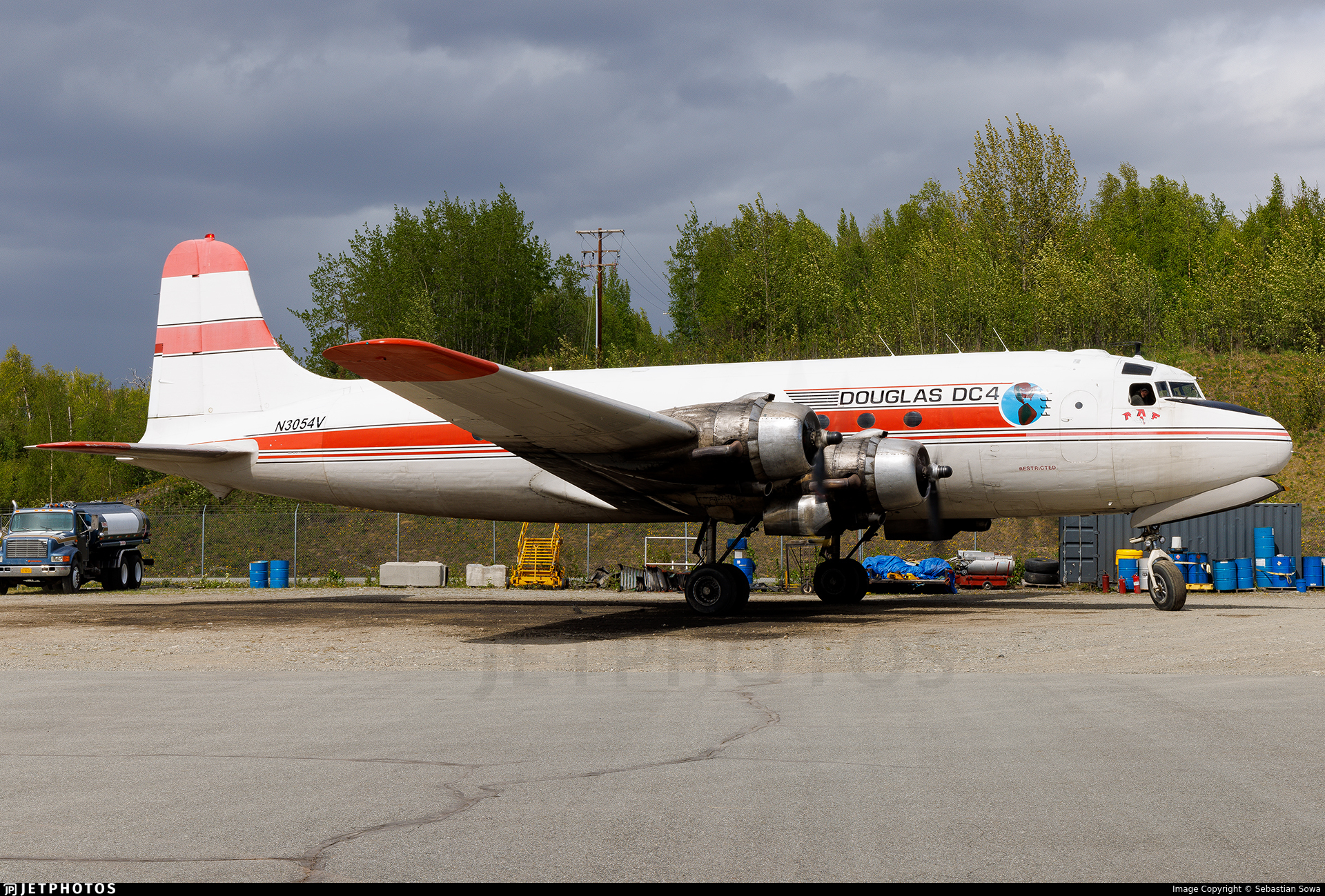N3054V | Douglas C-54D Skymaster | Alaska Air Fuel | Sebastian