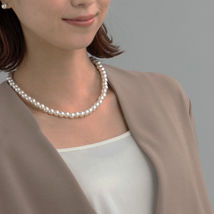 シンプル パールネックレス 8mmサイズ[品番：VX000001514]｜Jewel vox