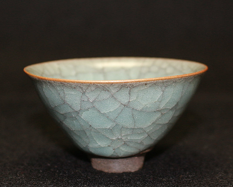 23338 人間国宝 清水卯一 (青瓷貫入盃) SHIMIZU Uichi – アート飛田