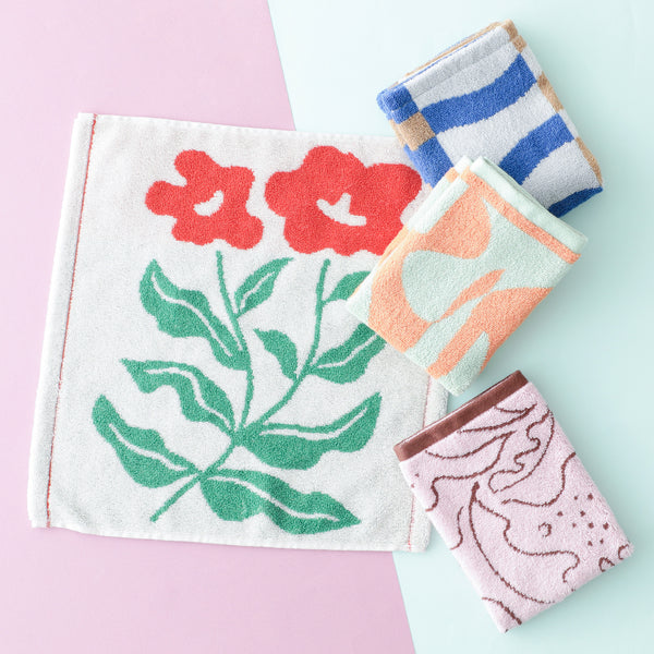 抗菌防臭 アート ウォッシュタオル フラワー | Francfranc（フラン