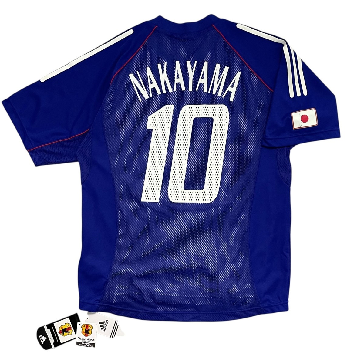RARE VTG ADIDAS JAPAN NATIONAL TEAM NAKAYAMA #10 SOCCER JERSEY