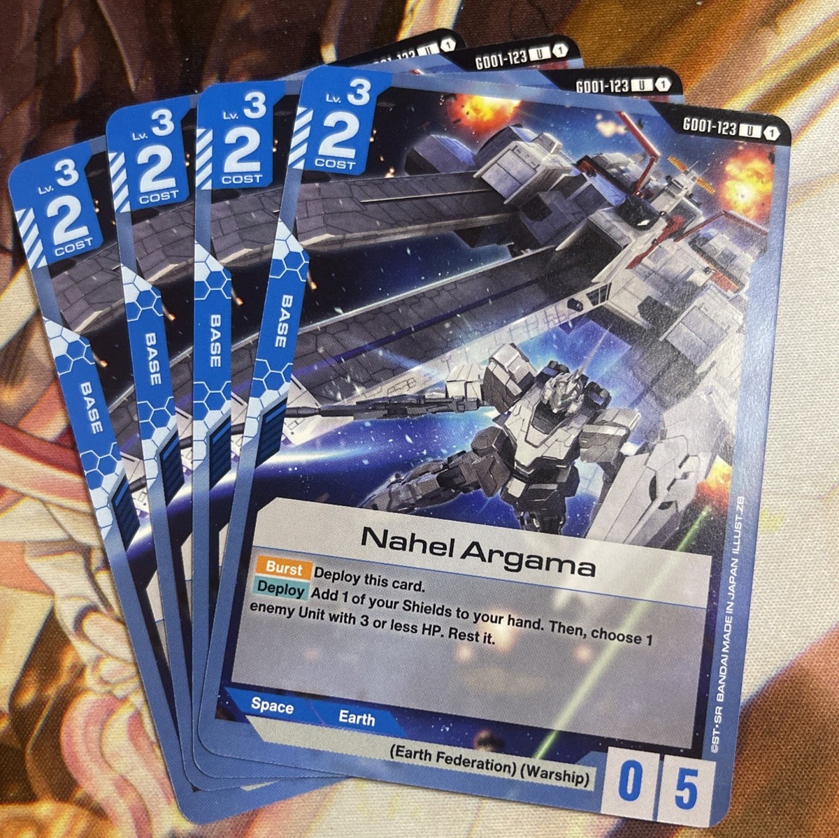 Gundam Card Game Nahel Argama GD01-123 U Playset Of 4 Newtype