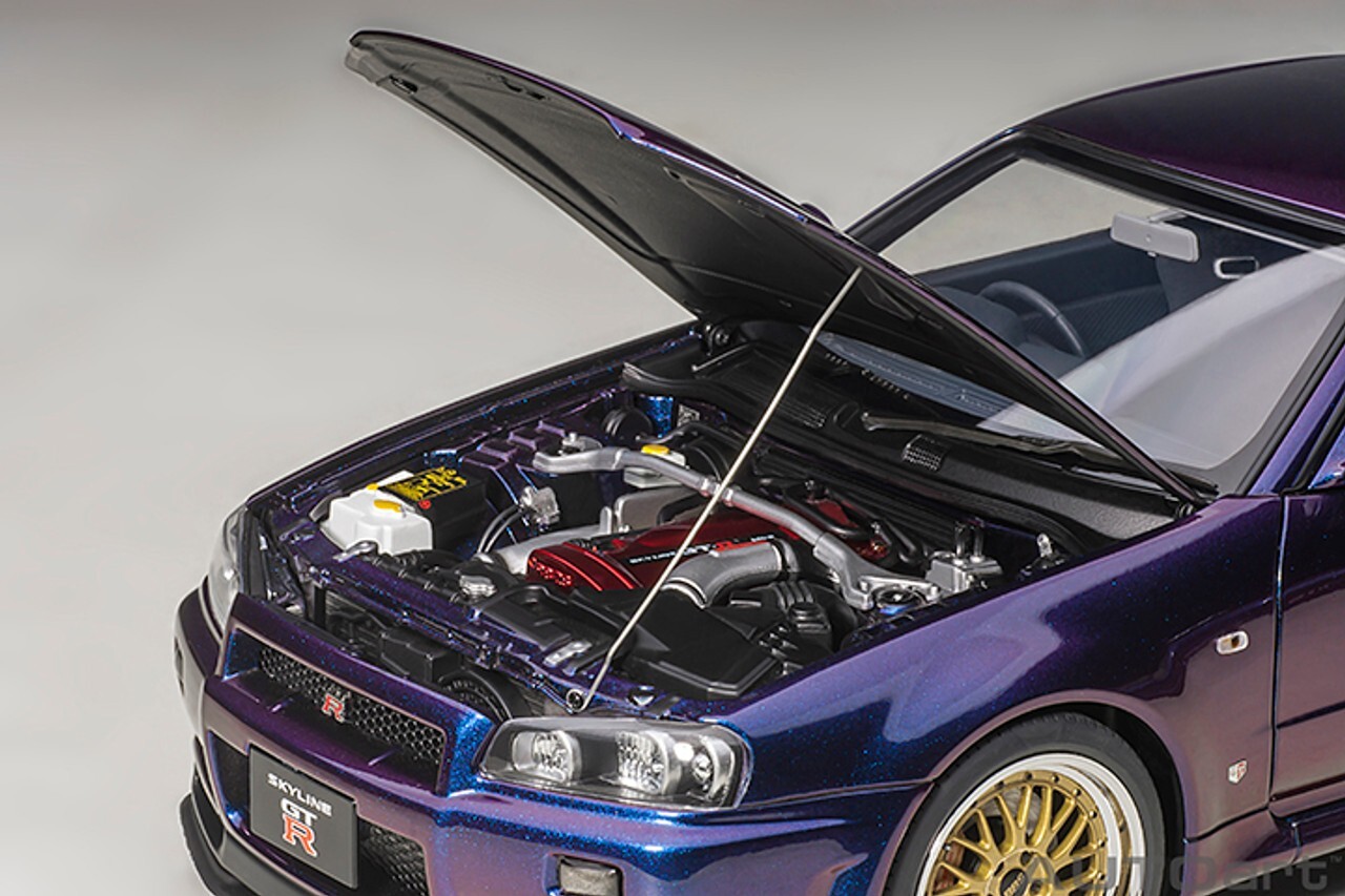 1/18 Nissan Skyline GT-R (R34) V-Spec II NUR W/ BBS Wheels 2002 by