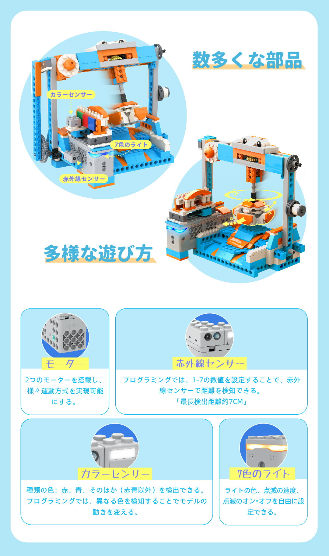 楽天市場】Apitor Robot S 収納型プログラミング ロボット キット 子供