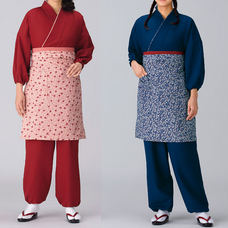 楽天市場】飲食店ユニフォーム 本手染めエプロン ロング丈 前掛け(小桜