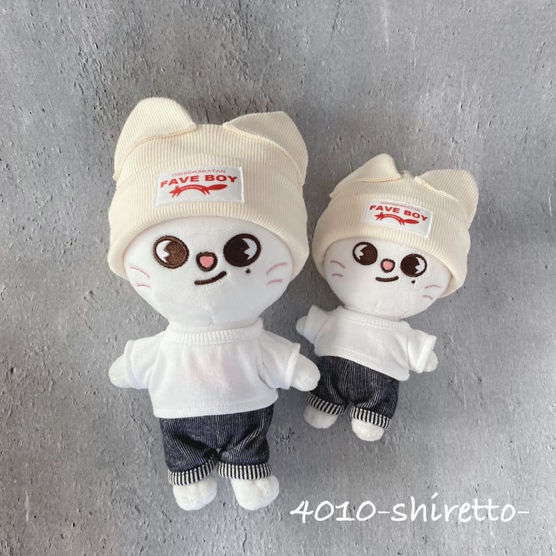 15cmサイズ SKZOOミニサイズ対応ネコちゃんニット帽（ブルー