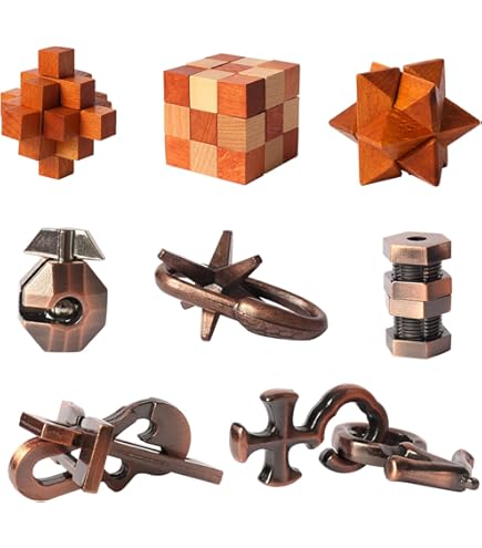 Amazon.com: CUDNY 7 Pieces Unlock Interlock Brain Teaser Games