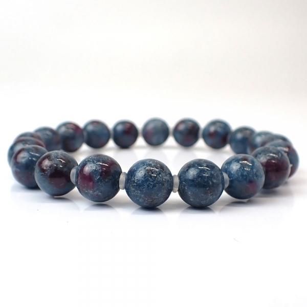 ルビーサファイア・イン・カイヤナイト ラウンド 8 - 8.5mm 内周15cm