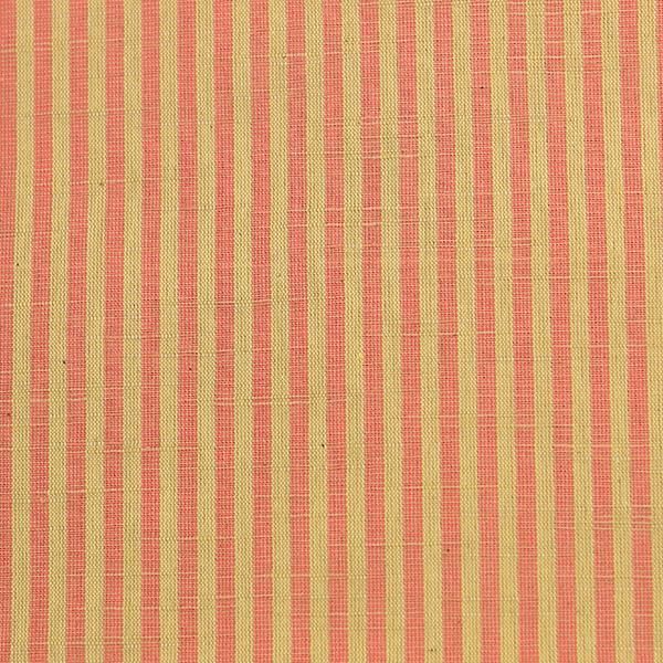 会津木綿】ピンク棒縞ベージュ - 会津木綿生地の専門店 もめん絲