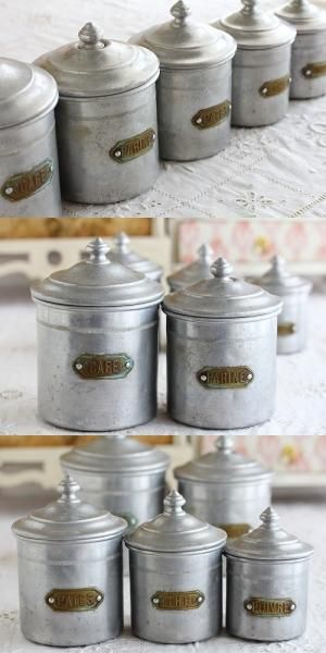 アンティークアルミキャニスターセット - アンティークモール＆蚤の市