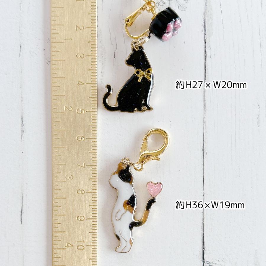 セッティング台 猫のチャーム デコ土台 レジン土台 きれいめゴールド