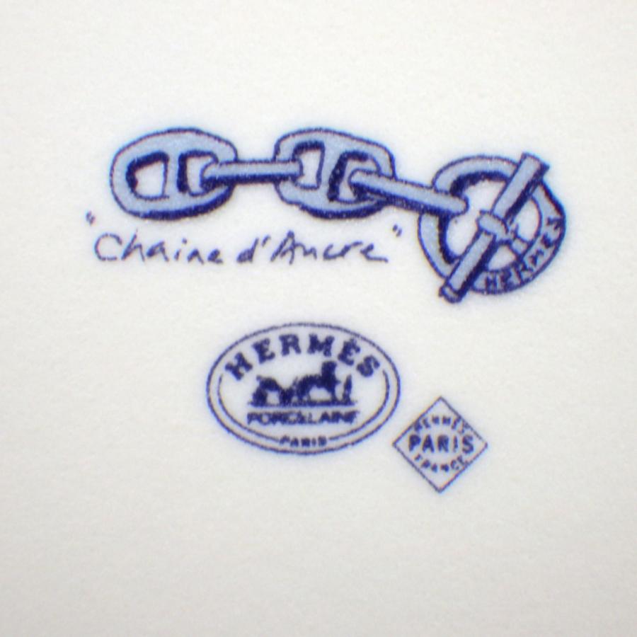 HERMES（エルメス） シェーヌダンクル ブルー スクエアプレート 箱付き