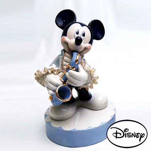 ディズニー レースドール ミッキーマウス オルゴール サックス（ブルー