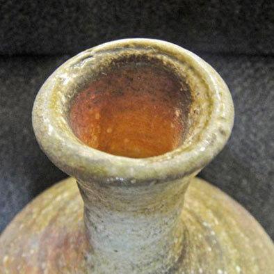 送料無料 ◇ 工芸品 陶磁器 信楽焼 玉鶴 壺 直径190×高さ300mm 花入れ