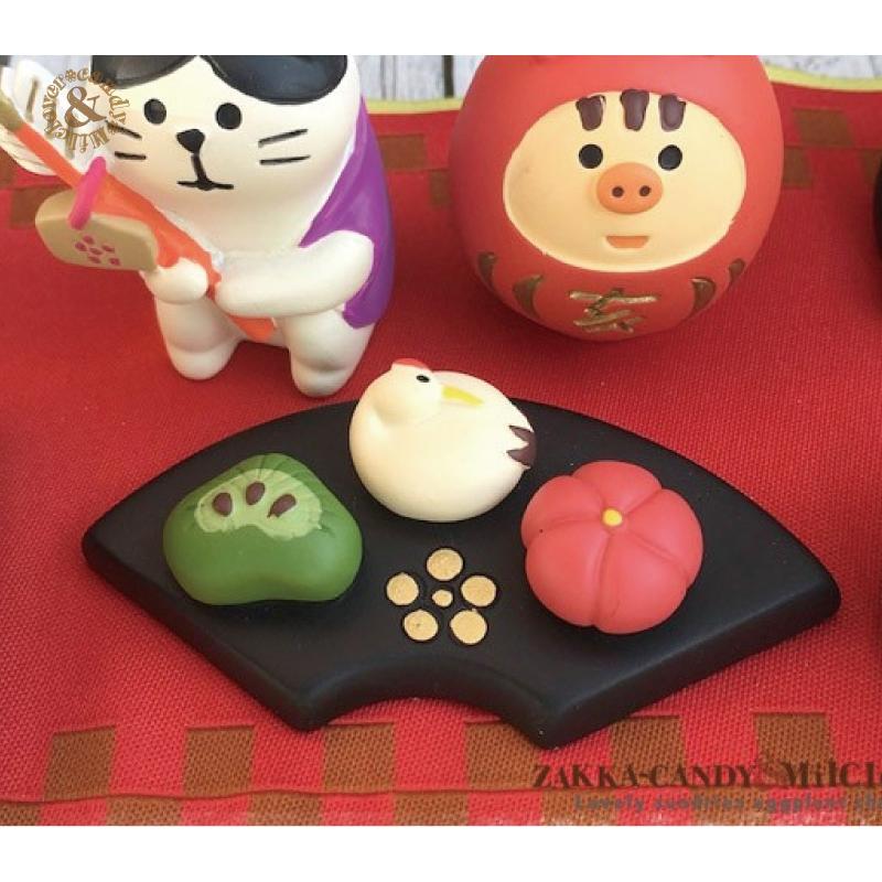 DECOLE デコレ 初春和菓子盆 お正月 雑貨 / 卓上オブジェ かわいい