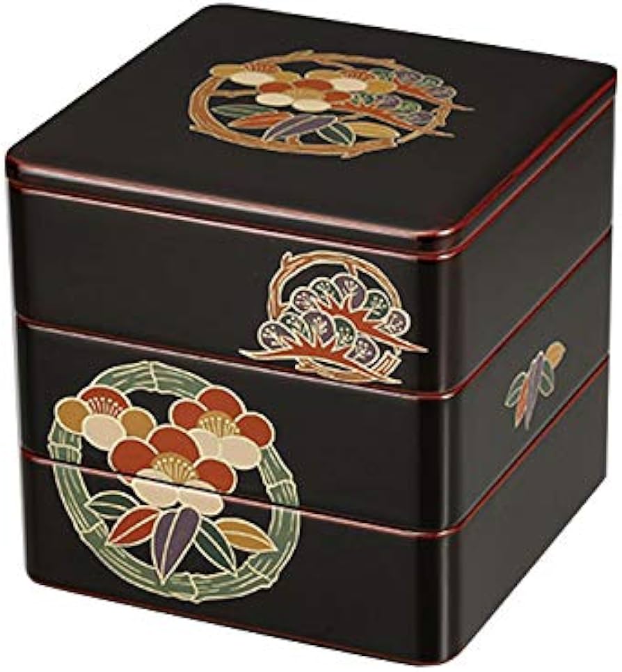 Amazon | 重箱 3段 日本製 国産 会津漆器 6.5 三段本重 雅松竹梅 溜 内