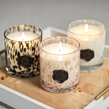 Amazon.com: Zodax Apothecary Guild Opal Glass Jar Scented Candle