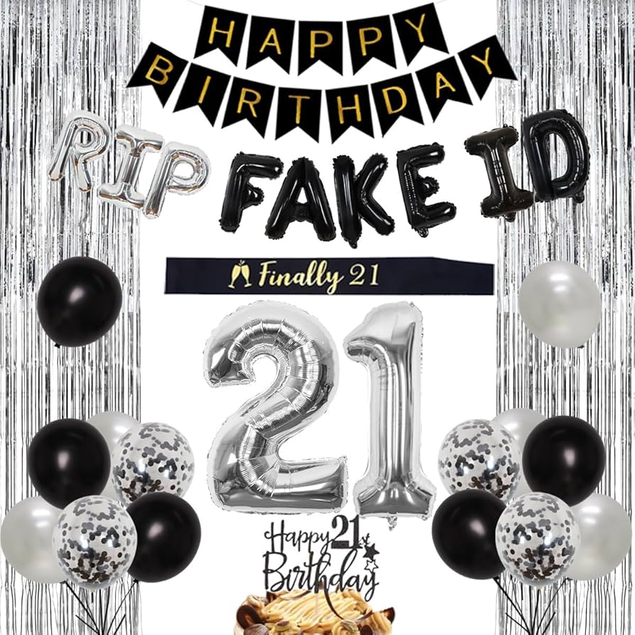 Amazon.com: Jollyboom 21st Birthday Decorations, Finally 21