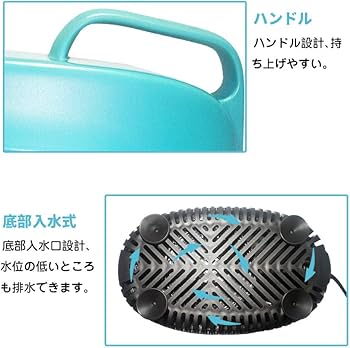 Amazon.co.jp: Tencen 水中ポンプ 小型 循環ポンプ 電源コード3M 45W