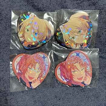 Amazon.co.jp: あんスタ 月永レオ 白鳥藍良 スタフォニ ハート缶バッジ