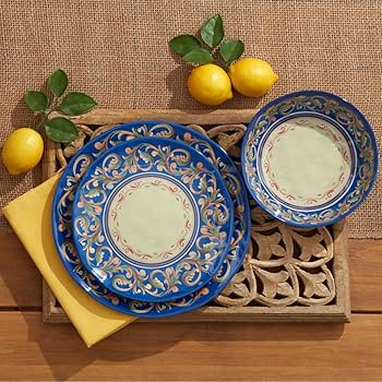 Amazon.com: Pfaltzgraff Villa Della Luna Melamine Outdoor