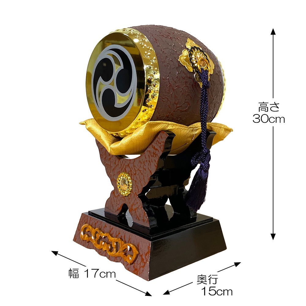 五月人形用 前飾り 太鼓 50号 石目塗 倉庫管理品 展示品 アウトレット