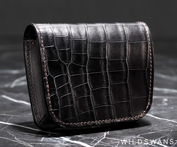 選べるノベルティ付】 ワイルドスワンズ クロコダイル カーサ ミニ財布