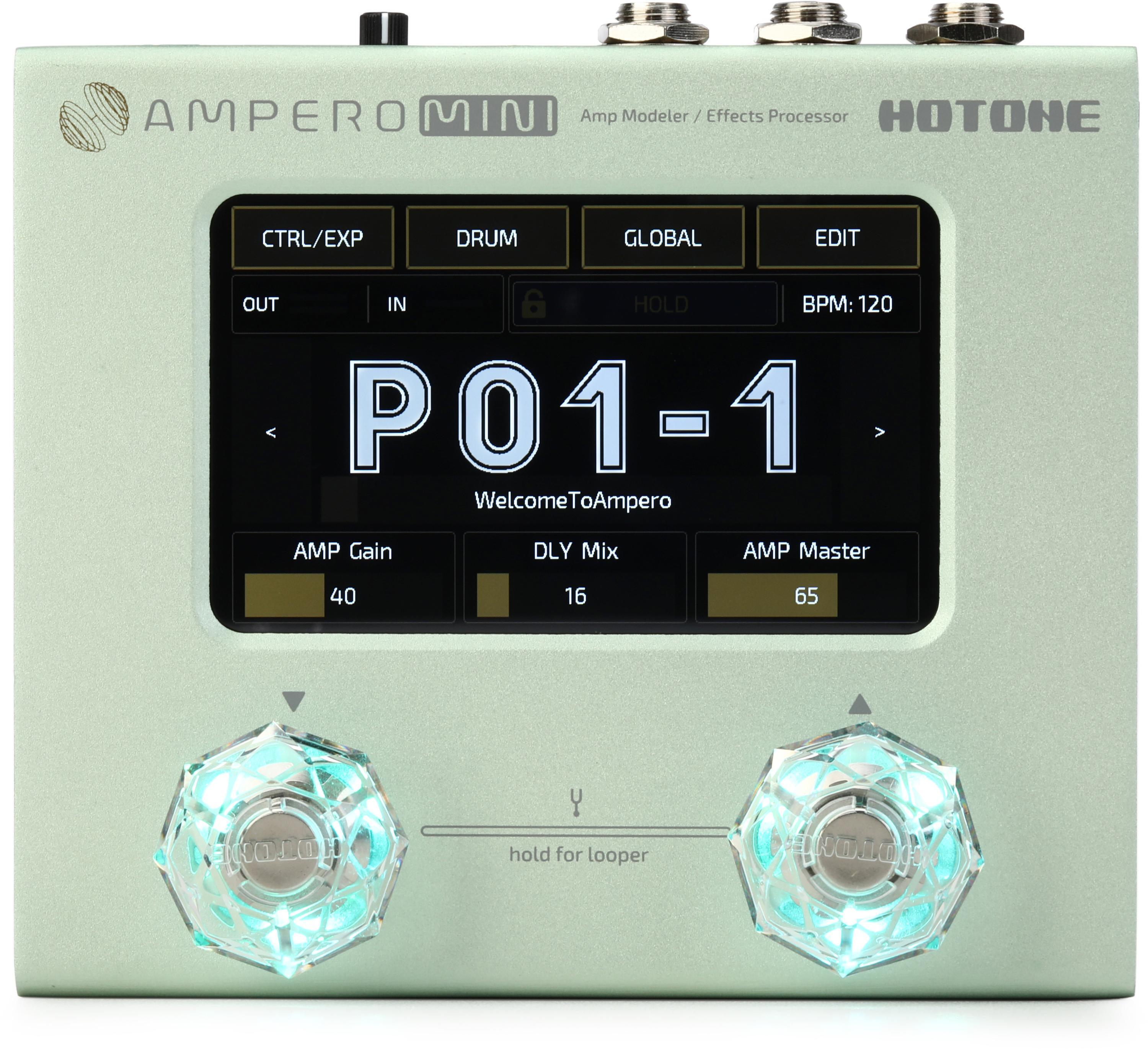 Hotone Ampero Mini Amp Modeler and Effects Processor - Purple Taro